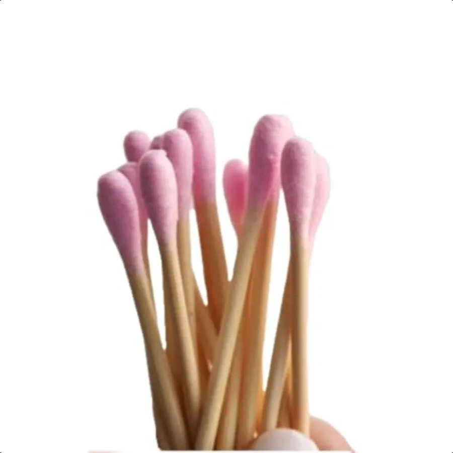 Premium Biodegradable Bamboo Cotton Swabs DoubleTip Makeup Remover MultiUse Pink Cotton Buds Pack of Multiple Pieces