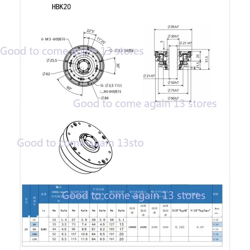 Harmonic Reducer/Robot Harmonic Reducer SHF/SHG (HBK) HBK14 HBK17 HBK20 HBK25 HBK32 - Image 4