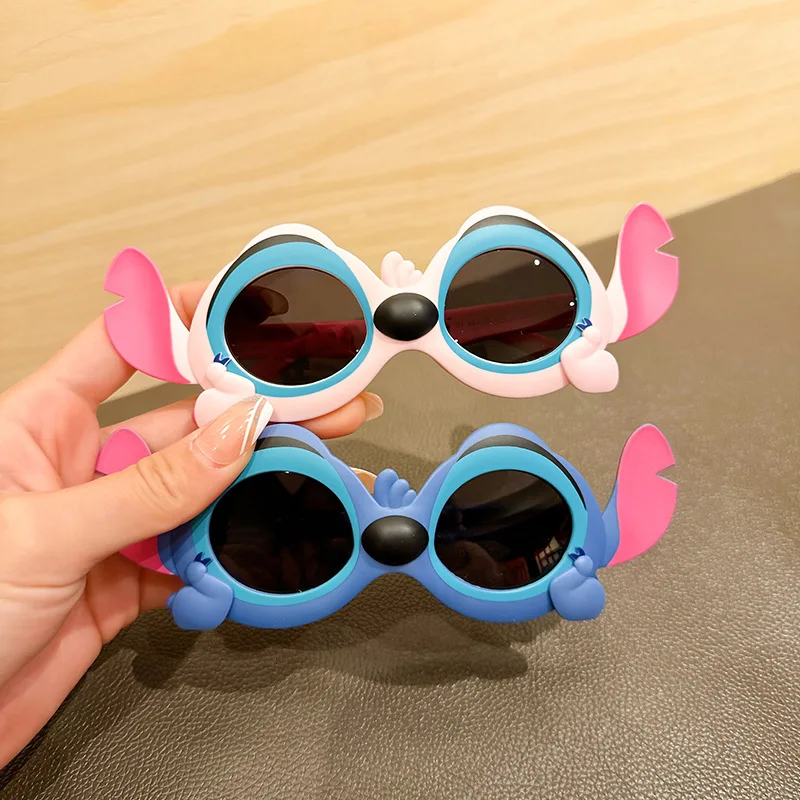 Disney Stitch Polarized Sunglasses Kids Cute Cartoon Silicone Sun Glasses Fashion Boys Girls Shades Eyewear Travel Spectacles