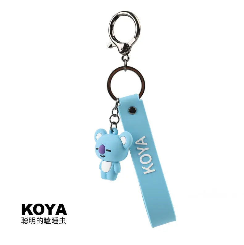BTS Trend Boy Band Cartoon Image Keychain Doll Keychain, Handbag Pendant, Mobile Phone Lanyard Star Periphery view 5