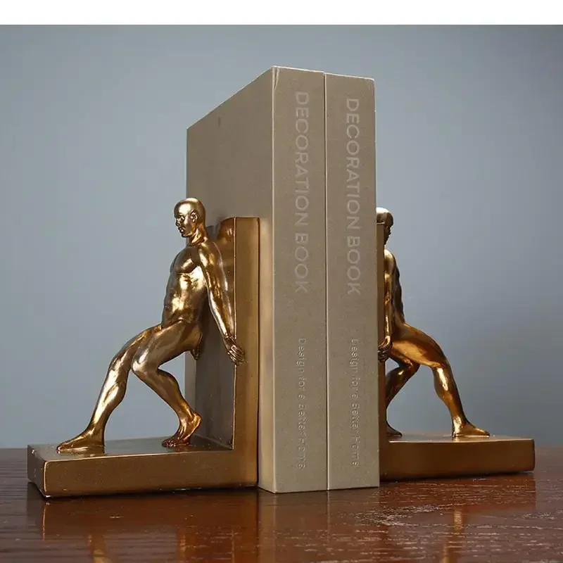 الحديثة تمثال راتنج الحرف اليدوية الديكور الرجل الذهبي عارية ديفيد الحرف والمفروشات اكسسوارات ديكور منزلي حديث