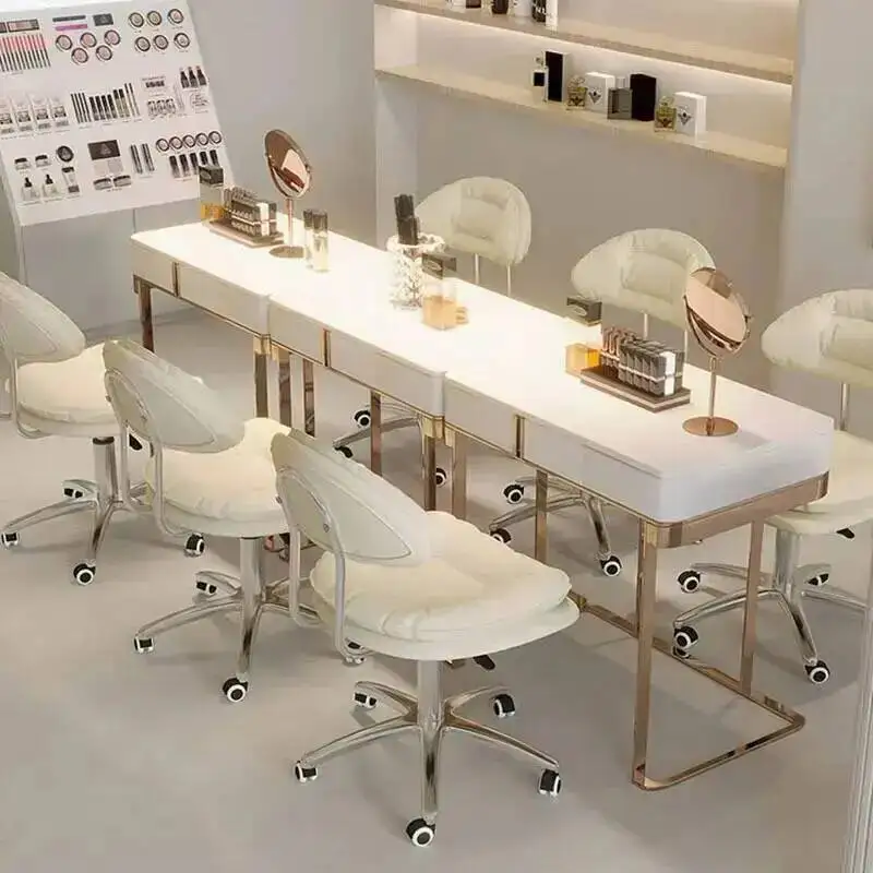 Pedicure Armchair Chairs Wheels Nail Backrest Luxury Shop Swivel Shop Barber Chair Hairdresser Stoel Hair Salon Furniture AA