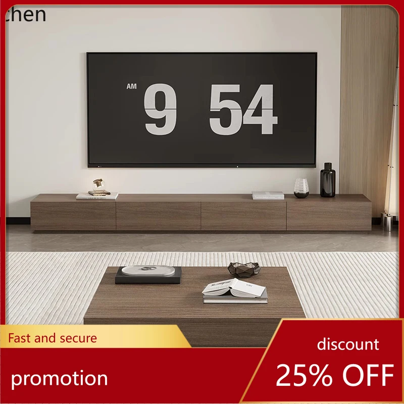 

ZML solid wood TV cabinet living room home floor locker simple