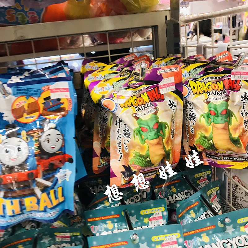 En stock Caja ciega de baño Bandai Dragon Ball - Figura sorpresa de Shenron y Goku, Fizzies de baño solubles coleccionables para fanáticos