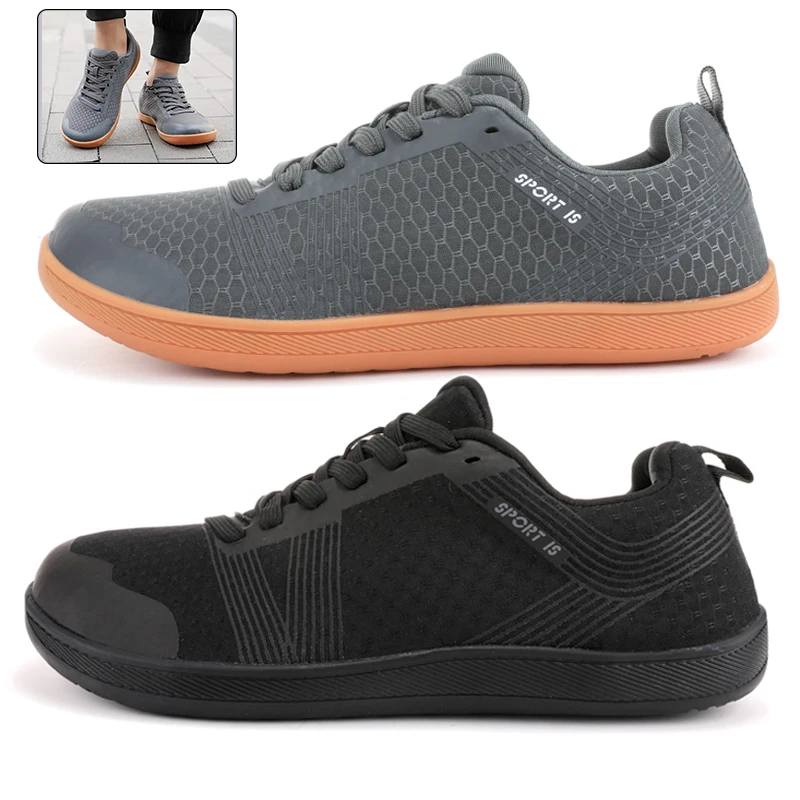 

New Unisex Wider Shoes Breathable Mesh Men Barefoot Wide-toed Shoes Soft Zero Drop Sole Wider Toe Sneakes Plus Size Men Sneakers