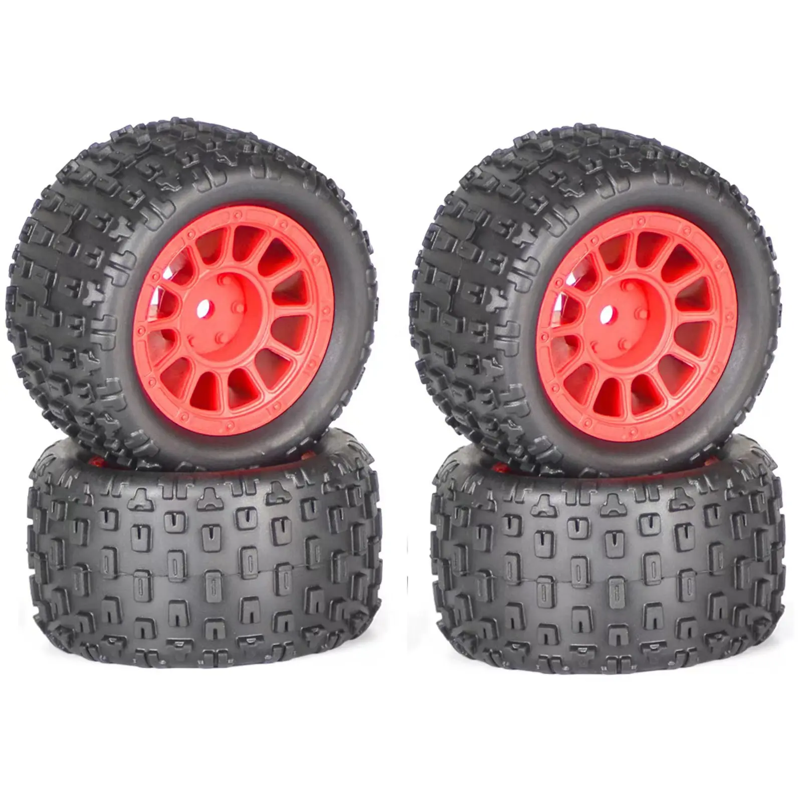 RC 4 pçs 74mm pneu de borracha 12mm hex para arrma 1/18 granito grom typhon grom rc carro rc atualização peças acessórios