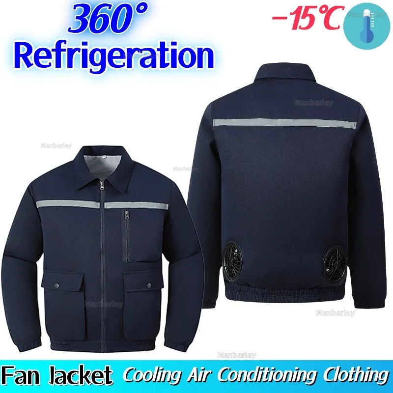 

Охлаждающая куртка с USB-вентилятором, мужская летняя рабочая одежда, верхняя одежда для жаркой погоды, сильный ветер, охлаждающая верхняя одежда для рыбалки