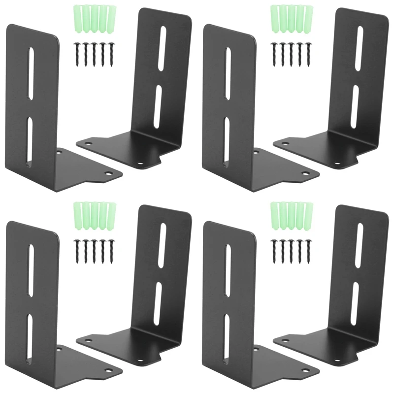 

8X Sound Bar Wall Brackets Easy To Install Anti-Drop Wall Shelf Holder, Universal Soundbar Speaker Mounting Bracket