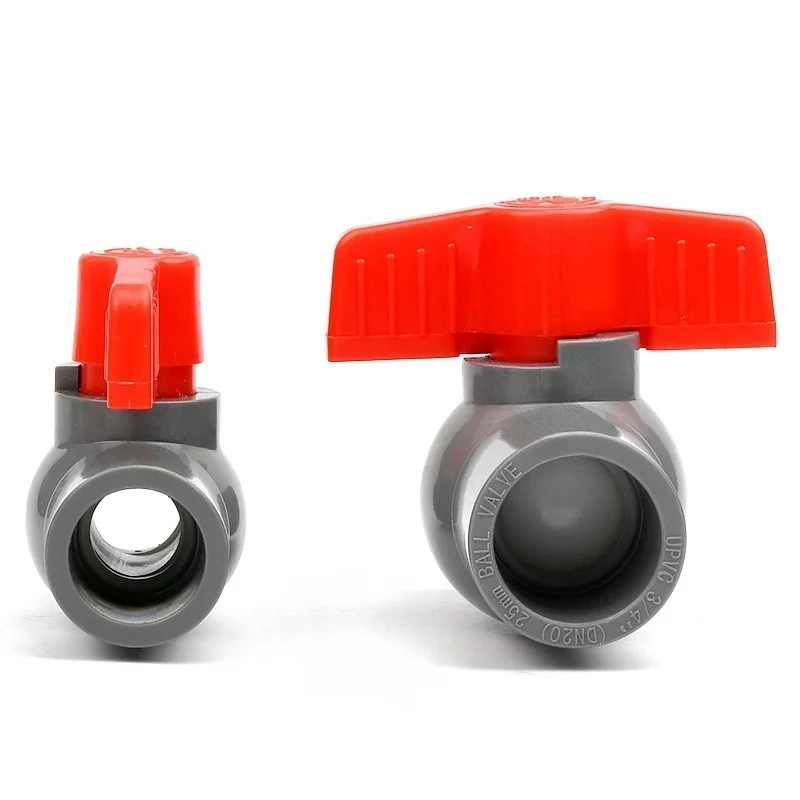 1PC 1/2''-2'' Female Thread PVC Ball Valve Fish Tank Joint Aquarium Connectors Water Supply Fittings Irrigation Accessories