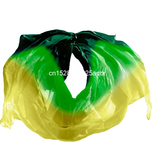 Imagen 2 del producto 100% velos de seda auténtica que se pueden personalizar velos para danza del vientre accesorios de actuación de danza del vientre bufanda teñida hecha a mano chal