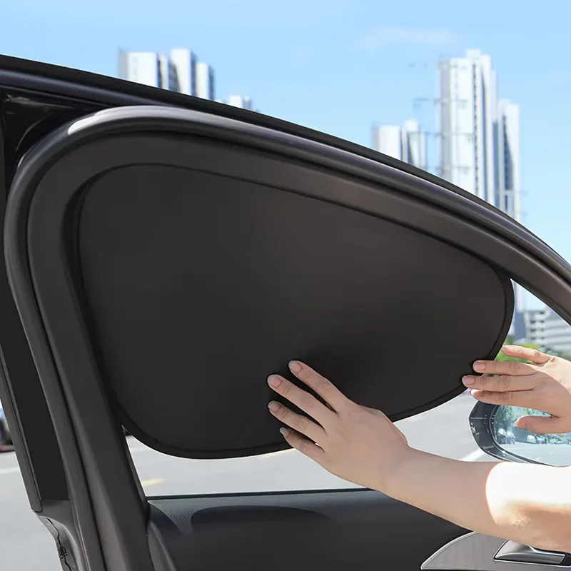 Parasol electrostático 2026 para ventana lateral de coche, cortinas parasol de 4 capas, antideslumbrante, bloqueador UV, bloquea