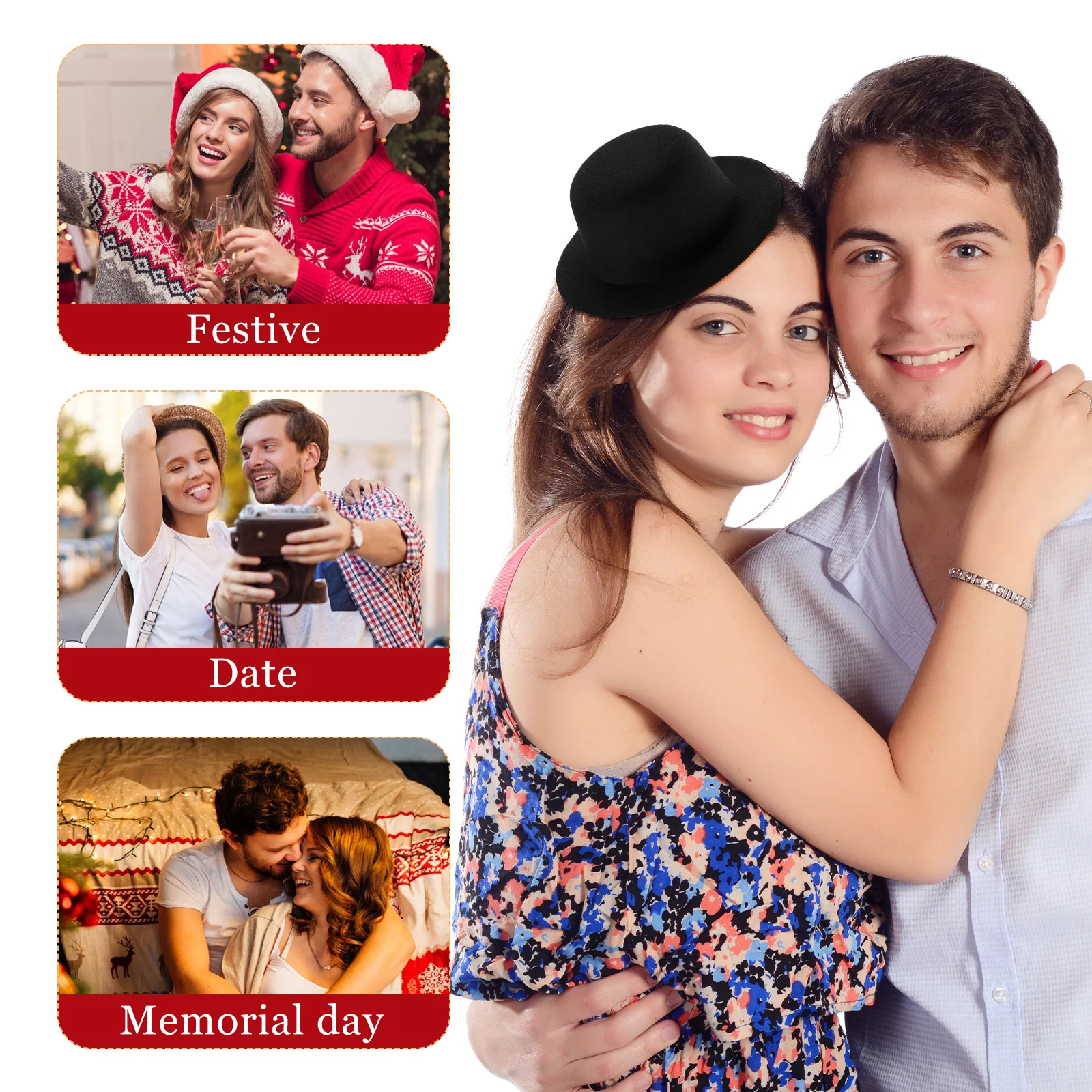 

Fascinator Hat Black Mini Topper For Craft Diy Black Hats For Crafts Formal Wear Party Wedding Cosplay Accessory