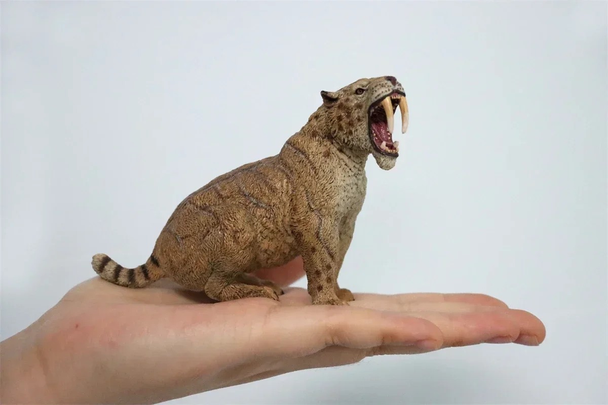 TNG Machairodus Smilodon Model Realistische Sabel-tand Tijger Dier Figuur Volwassen Kinderen Kids Kerstcadeau Speelgoed Desktop Decor