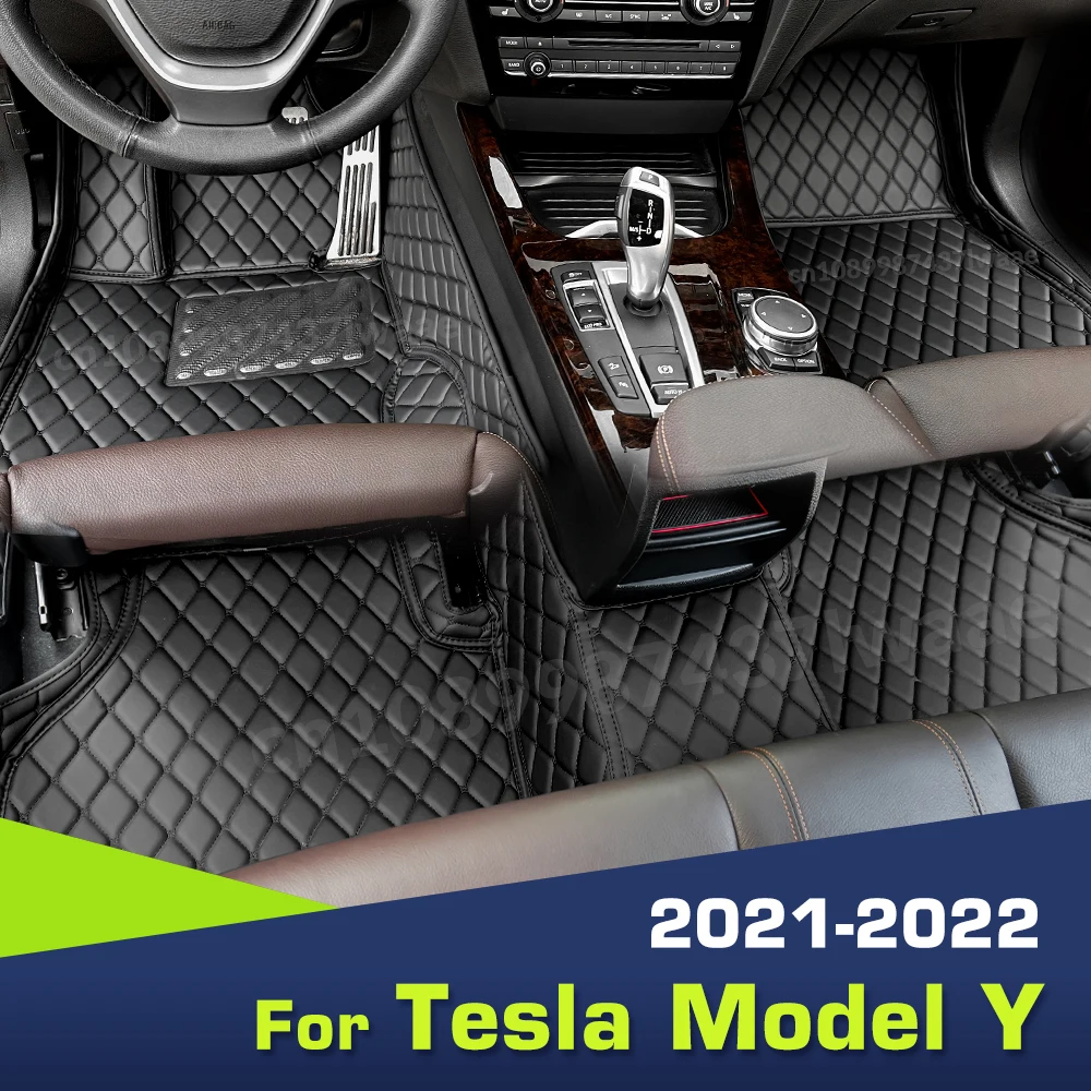 

Автомобильные коврики для Tesla Model Y 2021 2022, пользовательские автомобильные подушечки для ног, автомобильный ковер, аксессуары для интерьера