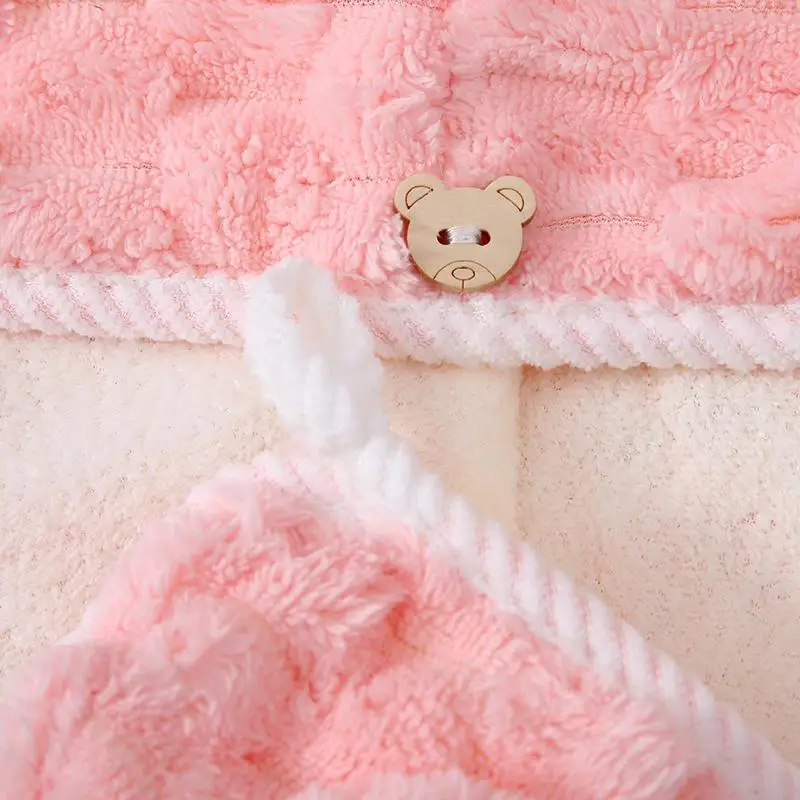 Ultrafeines Fasertuch, umwickelte und verdickte Damen-Haartrockenmütze, dickes und hochabsorbierendes Kopftuch zum Haaretrocknen. – Detail 13