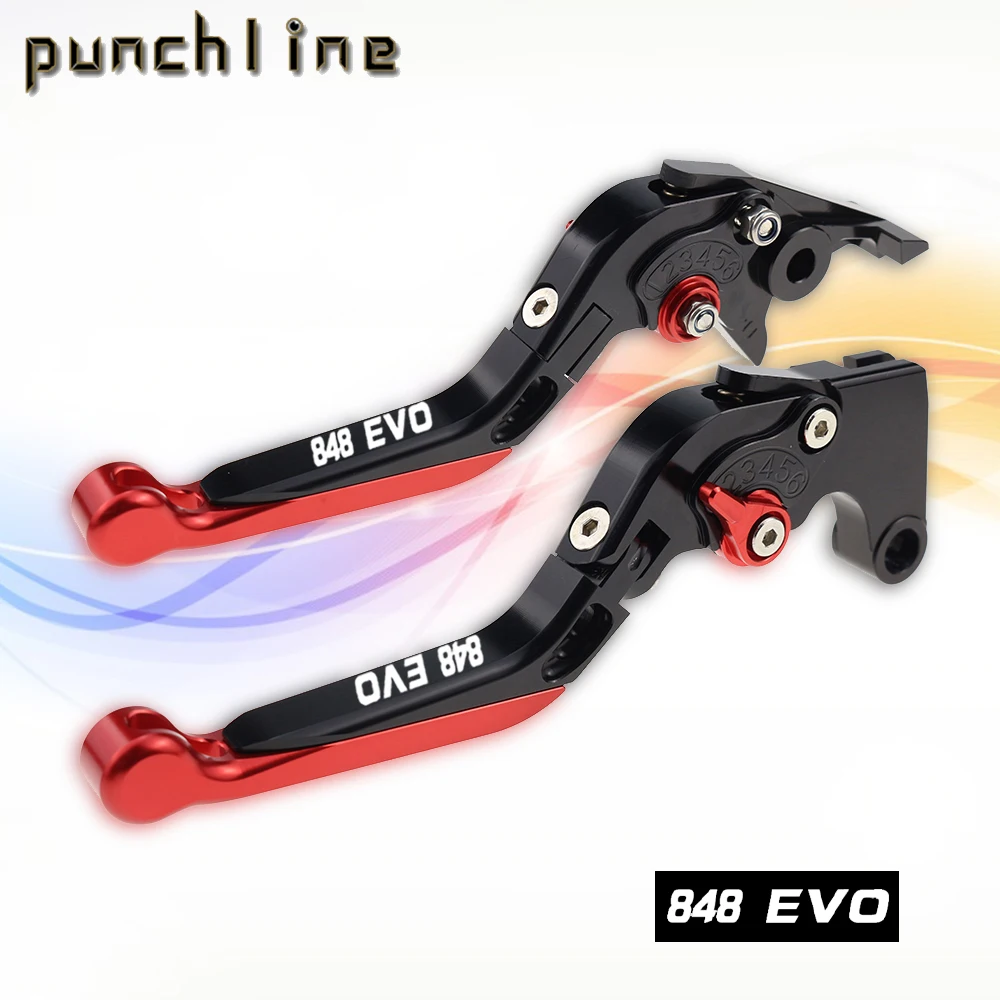 Fit For 848 /EVO 2007-2013 848 EVO 848 Motorcycle CNC Accessories Folding Extendable Brake Clutch Levers Adjustable Handle Set