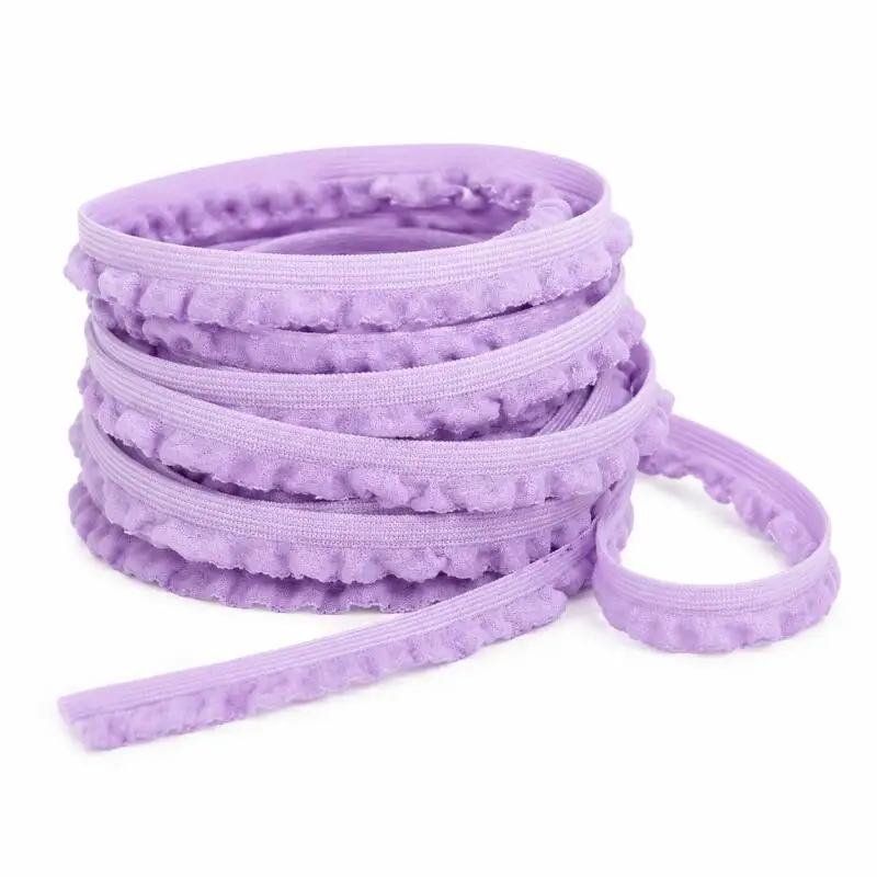 10/5/3/2/1 Stück 1 cm x 1 m gerafftes elastisches Spitzenband, elastisches Schleifenband, Stirnband, Taillenband, Schuhdekorationsband, DIY-Bastelmaterial – Detail 3