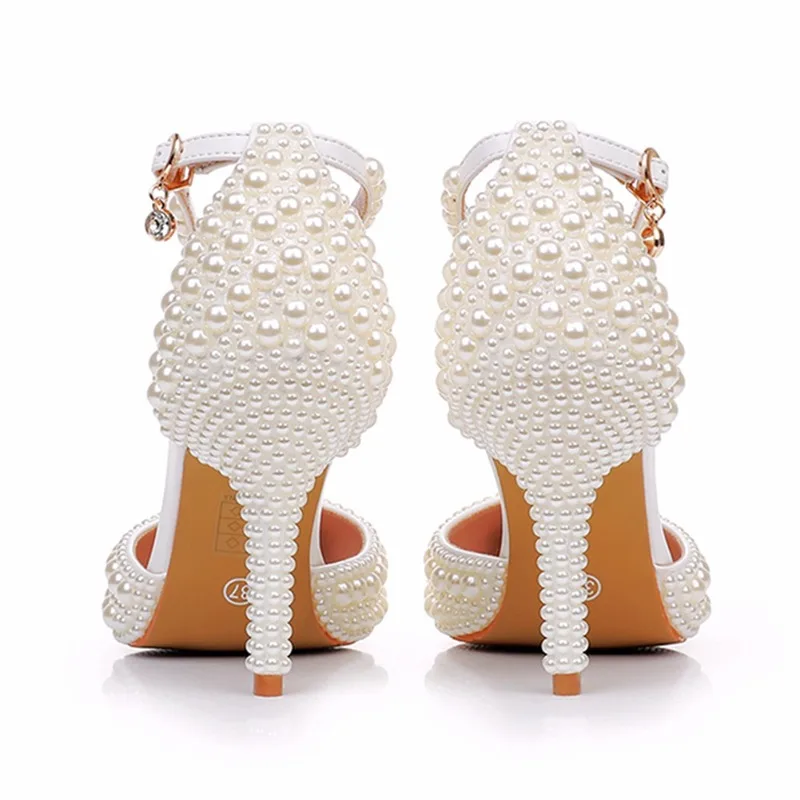 جديد كريستال الملكة المرأة حجر الراين العروس أحذية الزفاف فم السمكة عالية الكعب منصة الحدث اليدوية سندريلا مضخات أحذية امرأة #4