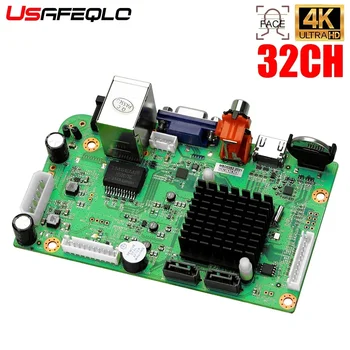 4k 32CH NVR Board dvr recorder nvr nstail ip 2 * Sata Hisilicon Hi3536 Onvif Xmeye Gezichtsdetectie nvr beveiligingscamerasysteem