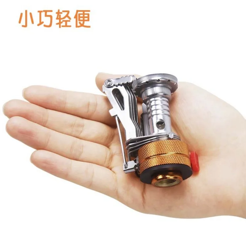 ​Ultra-Compact Integrated Camping Stove - Mini Portable Burner with Electronic Ignition for Outdoor Cooking & Hiking
