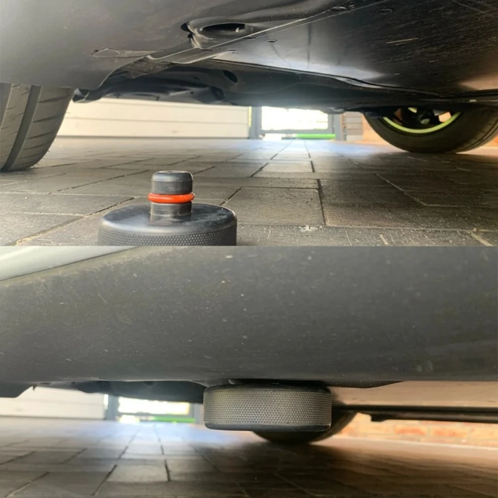 جاك الوسادة طقم تصليح الإطارات ل تسلا نموذج 3 S X Y Juniper 2026 2025 2024 إكسسوارات السفر سيارة المطاط رفع جاك الوسادة محول