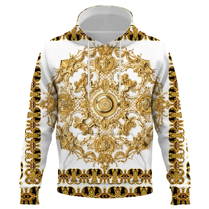 

2021 3D Printed Fashion Men luxurious Gold chain Hooded Hoodies Men / Women's Sweatshirts 3D Harajuku Hip Hop Hoody Men clothing