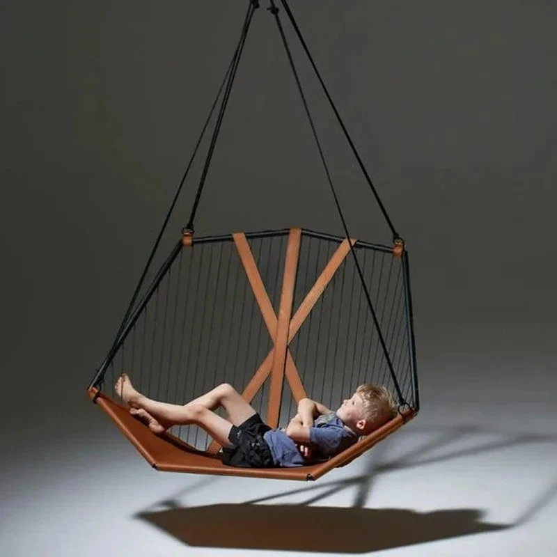 

Italian indoor swing hanging chair balcony stainless steel leisure chair household light luxury hanging basket hanging