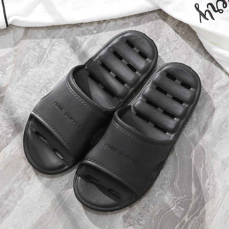 New Arrival Men Summer Beach Slippers EVA Soft Solid Color Sandals Leisure Light Indoor Bathroom Anti Slip Shoes