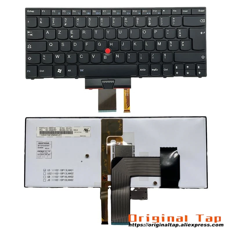 FR French Backlit Keyboard for Lenovo Thinkpad X1 Hybrid 04W2768