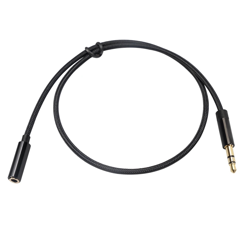 Headphone Audio Extension Cable Outputs Sound Stereo Audio 1pc 3.5mm Adapter Aluminum Alloy Shell Cable Computer