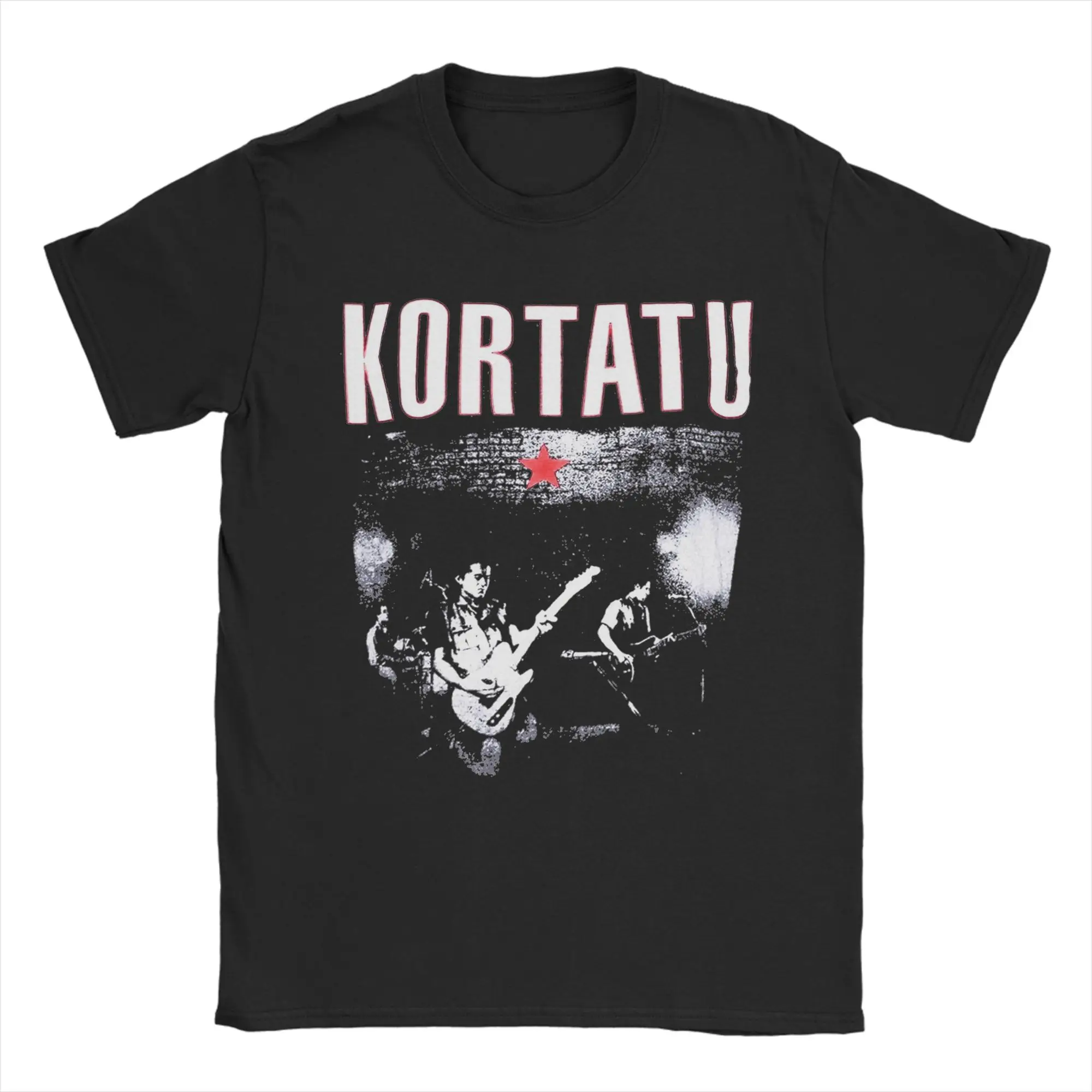 Men T-Shirts Music Kortatu Funny Cotton Tees Short Sleeve  T Shirts Crew Neck Tops Gift Idea