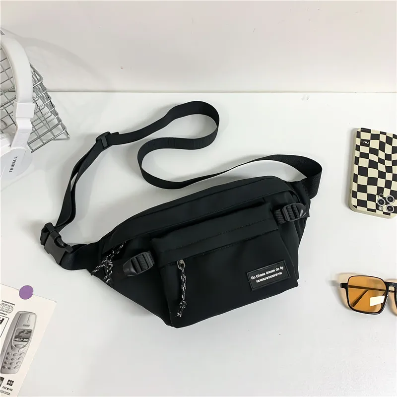 Street Hip-hop Waist Bag High Capacity Unisex Chest Pack Shoulder Bags Fashion New Trend Fanny Pack Woman Nylon Belt Bag Purse