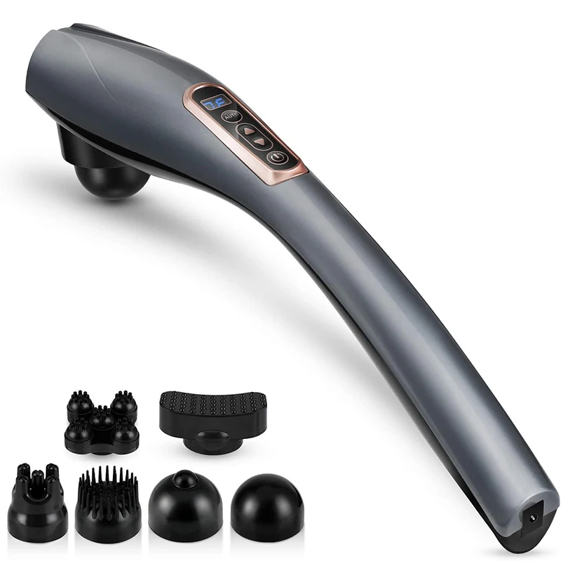 

Перезаряжаемый ручной массажер для глубоких тканей для мышц, спины, стопы, шеи, облегчения боли в плечах, электрического перкуссионного массажа тела