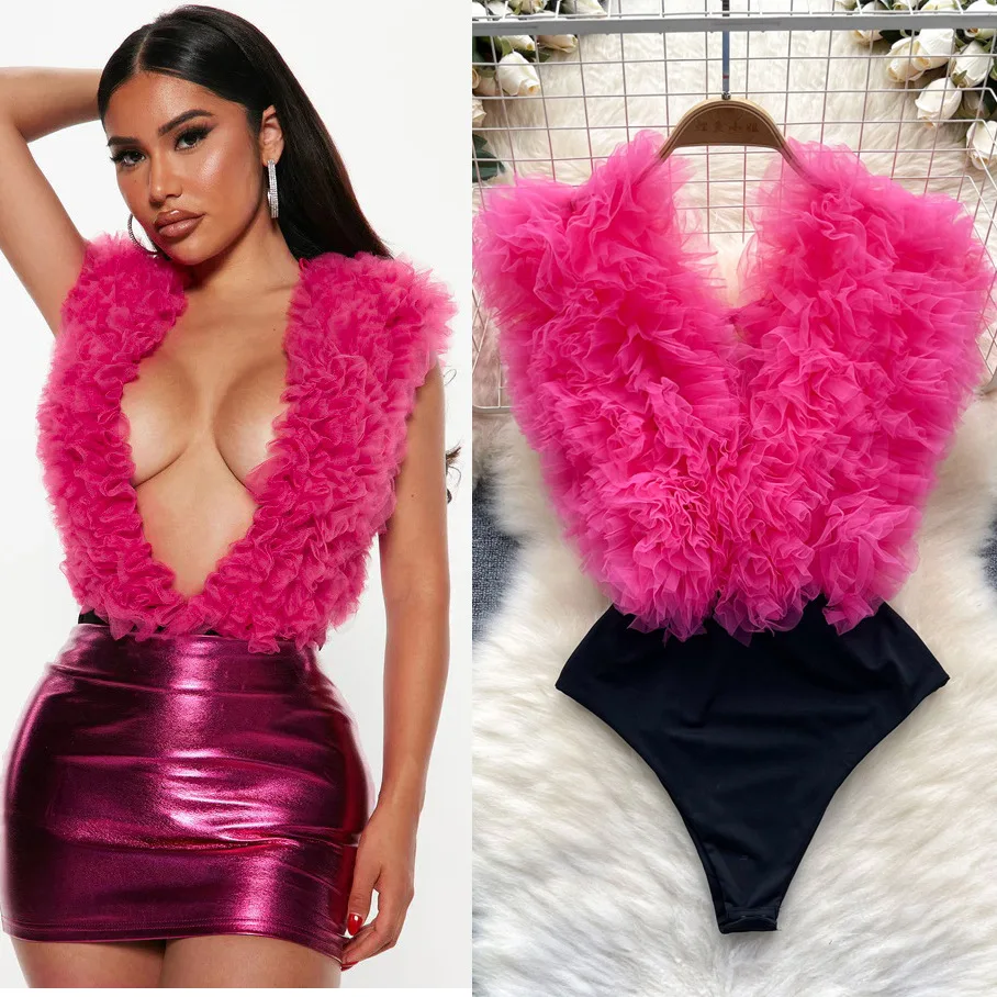 Jumpsuits Women Bodysuit Sexy One Piece Sleeveless Overalls Tight Waist Rompers Floral Party Y2k Streetwear Jumpsuit Night 2026