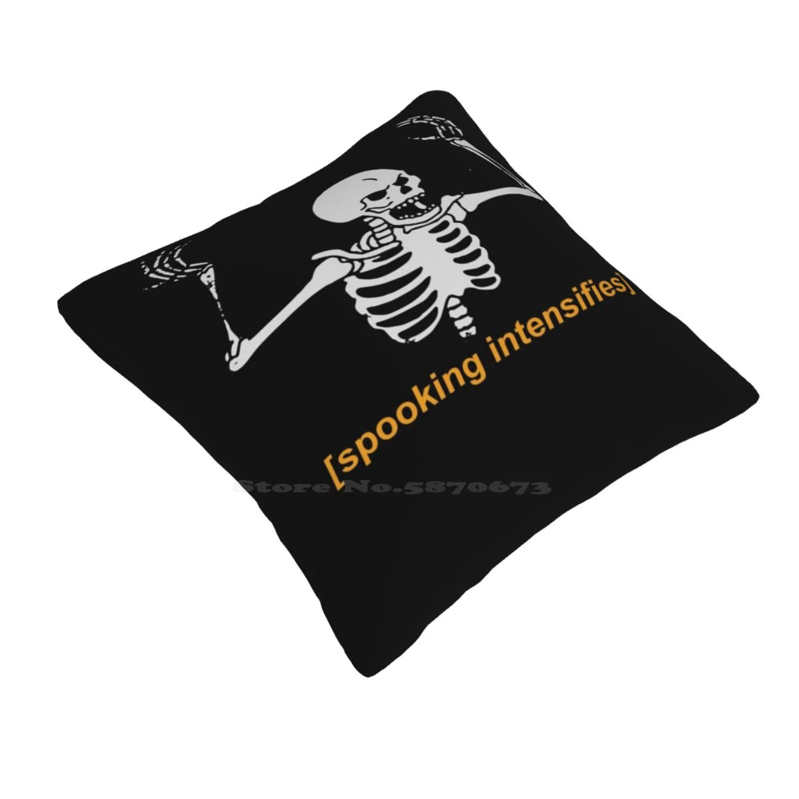 Spooking Intensifies Spooky Scary Skeleton Meme Pillow Cover Hug Pillowcase Spooky Meme Scary Skeleton Halloween October