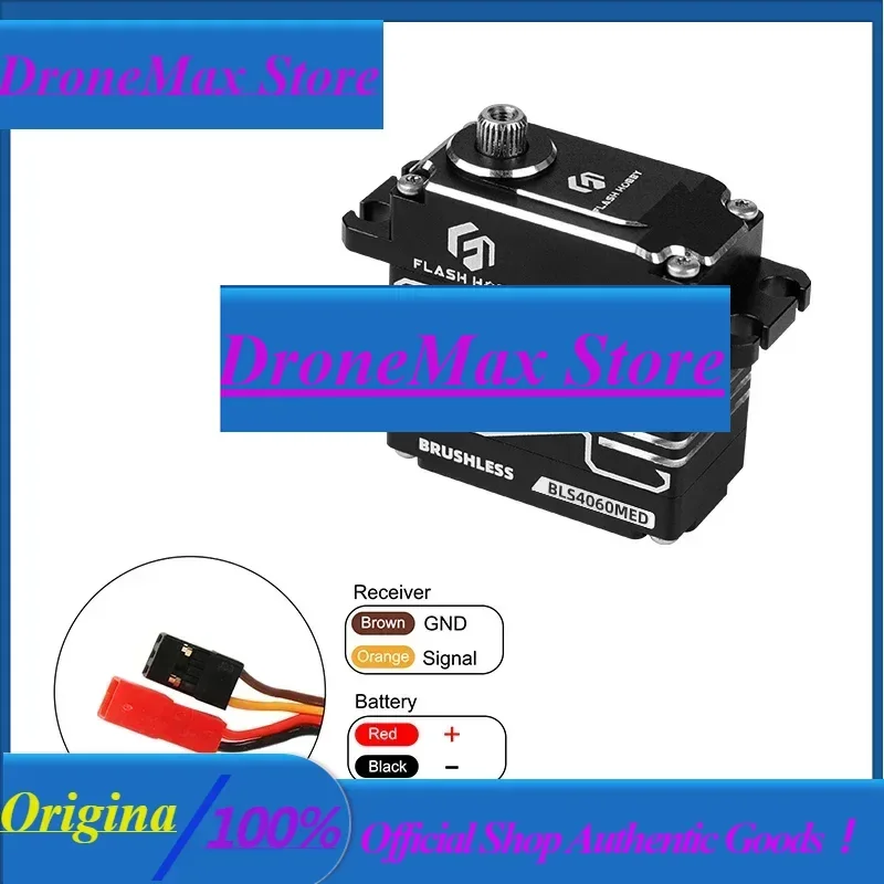 DrMasFLASHHOBBY 60kg Waterproof Digital Brushless Servo 14V HV High Torque Metal Gear Steering