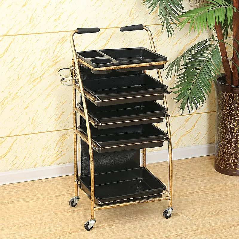 Professional Salon Trolley with Wheels Mobile Beauty Hairdressing Cart Storage Organizer