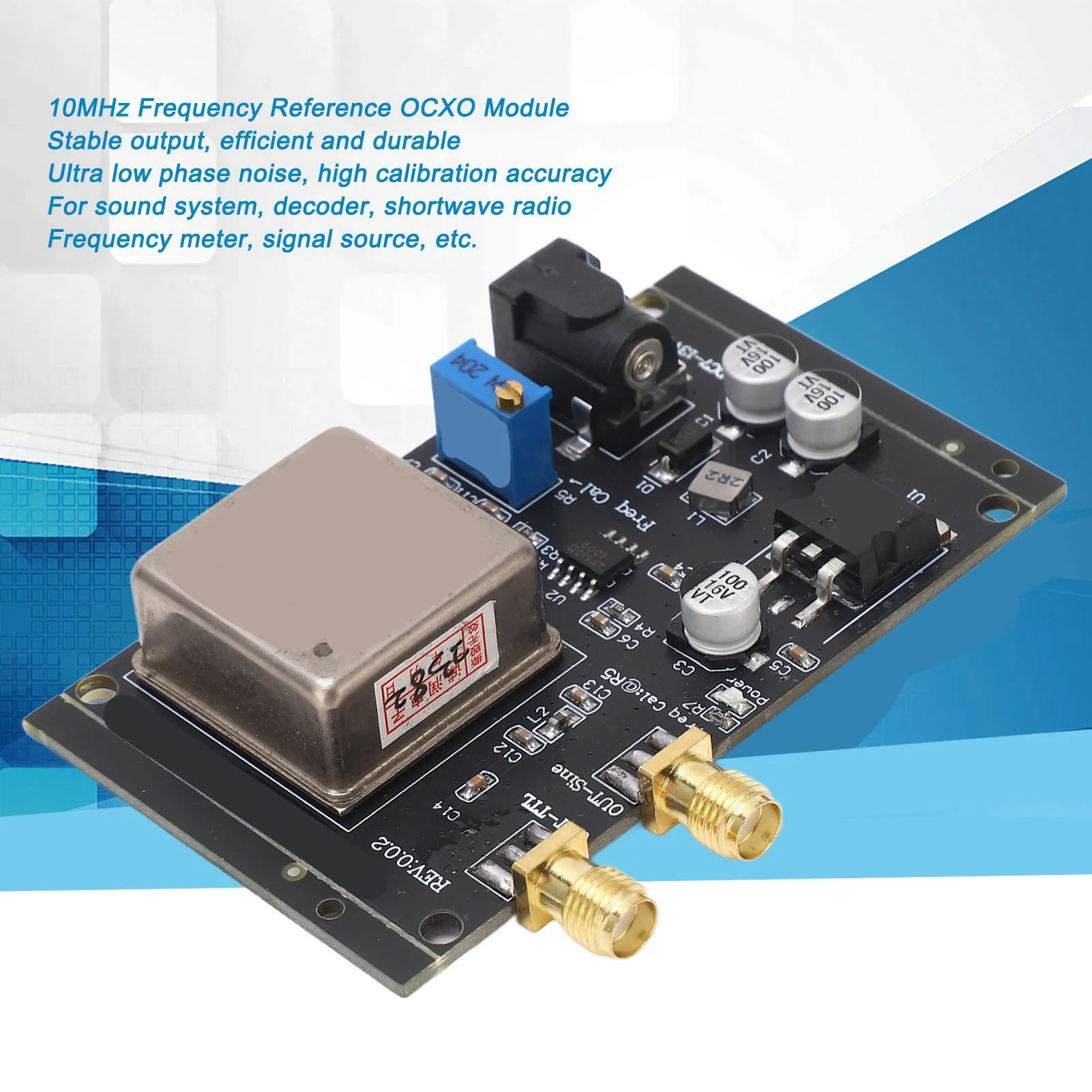 OCXO 10MHz Frequency Standard Reference Module Crystal Oscillator Constant Temperature Board