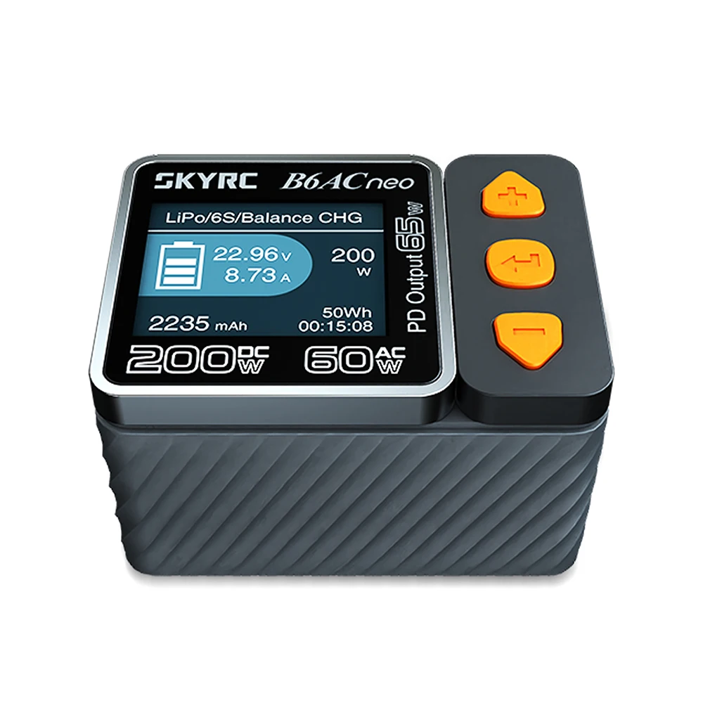 SKYRC B6ACneo Charger DC 200W AC 60W 10A Balance Charger Discharger Digital LiPo LiFe LiIon LiHV NiMH NiCd Pb Smart Battery