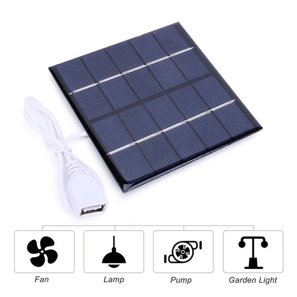 5W Solar Battery Charger Panel Polycrystalline Solar Cell Plate for Outdoor Camping Power Bank Phone Home Courtyard Lighting