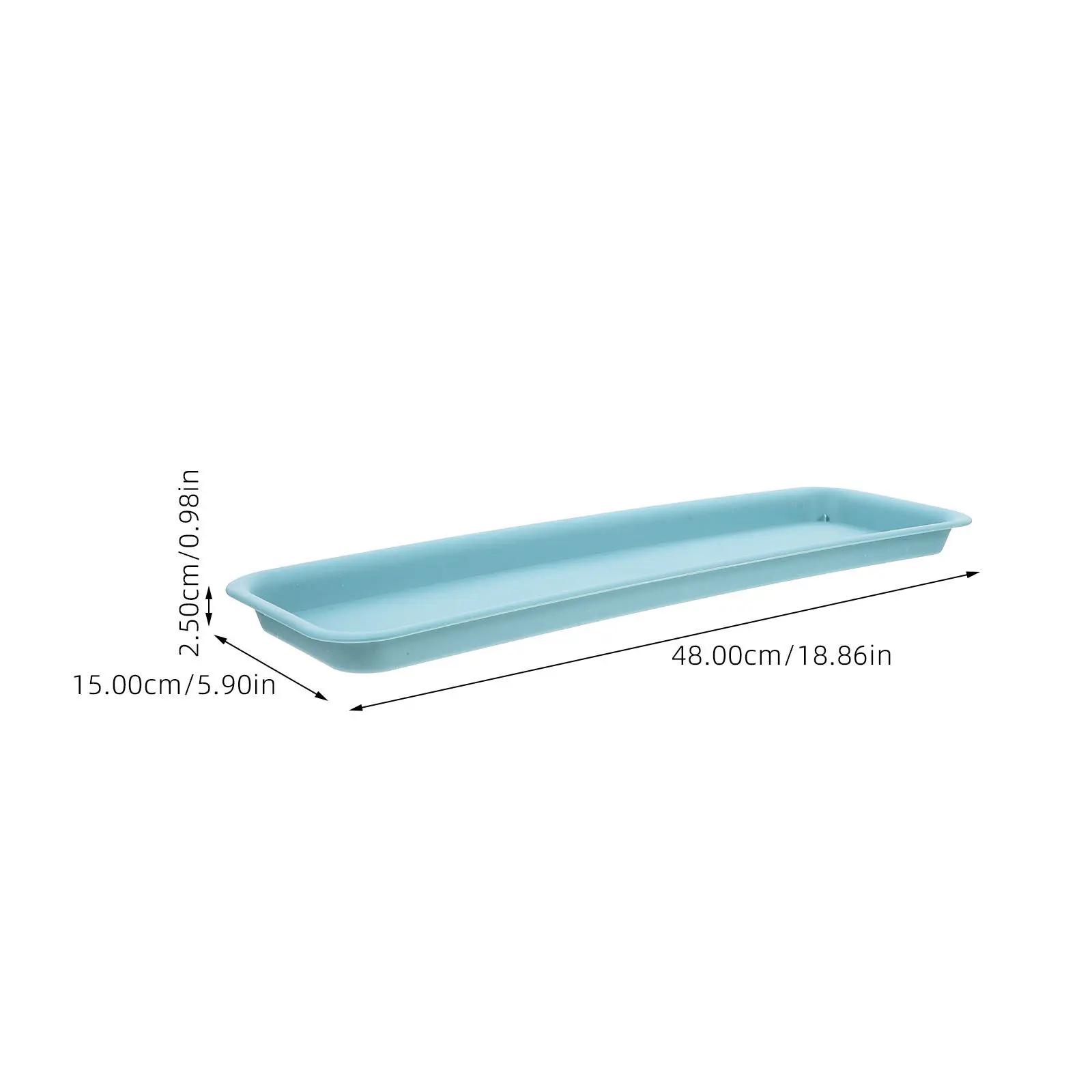 Heavy Duty Rectangular Flower Pot Trays, Waterproof Leak-Proof Plant Drainage Saucers for Indoor Plants & Windowsill