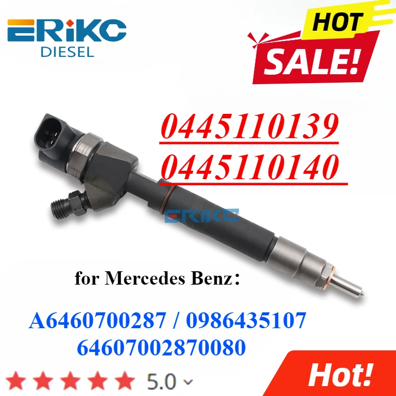 

New 0445110139 0445110140 Fuel Injector 0986435107 Auto Engine Sprayer for Mercedes Benz A6460700287 64607002870080