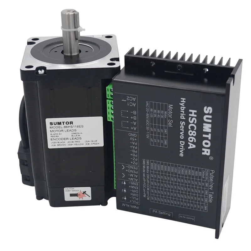 

SUMTOR 1.8 Degree NEMA 34 Closed Loop Stepper Motor With Encoder Big Torque 8.5NM 12NM 2 Phase NEMA34 Step Motor Driver