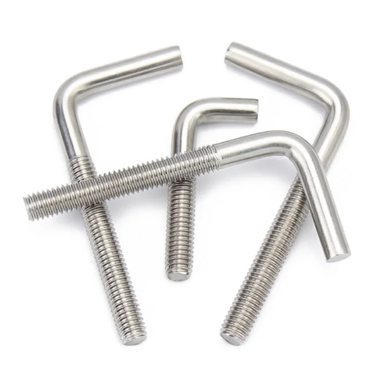 Tornillo de perno de anclaje de ángulo recto en forma de L M4 M5 M6 M8 M10 M12 304 tornillo de ángulo recto de acero inoxidable perno de anclaje en forma de 7