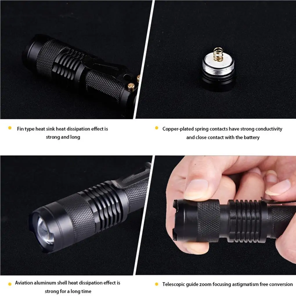 UV Flashlight Ultra Violet Light With Zoom Function Mini UV Light Pet Urine Stains Detector Scorpion Use AA/14500 Battery