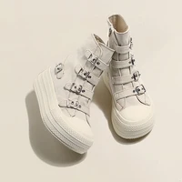 54597-a48fb4.jpg Women’s Platform High Top Sneakers Buckle Strap Wedge Shoes