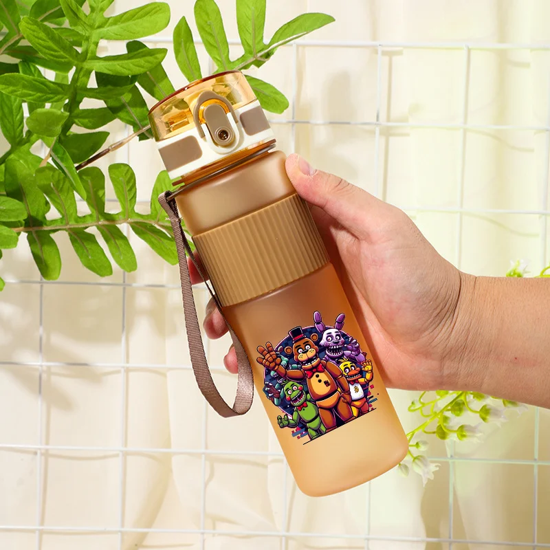 550ml FNAF Water Bottle  Five Nights At Freddys Cartoon Anime Pattern Printed Sports Bottles Boys Girls Portable Cups Party Gift