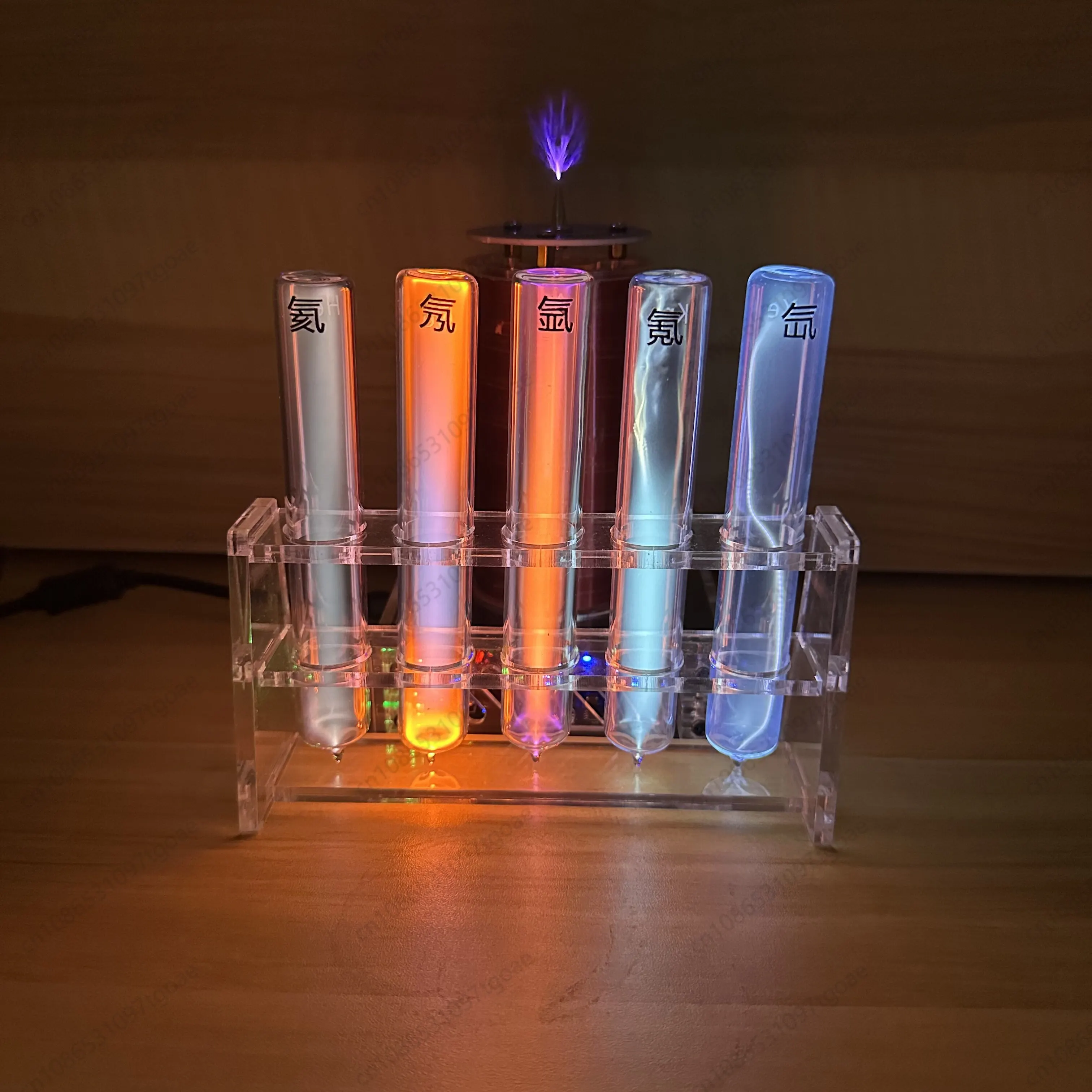 18mm Rare Gas Glow Discharge Tube He/Ne/Ar/Kr/Xe Inert Gas Light Tube For Coil Physics Experiment Kit