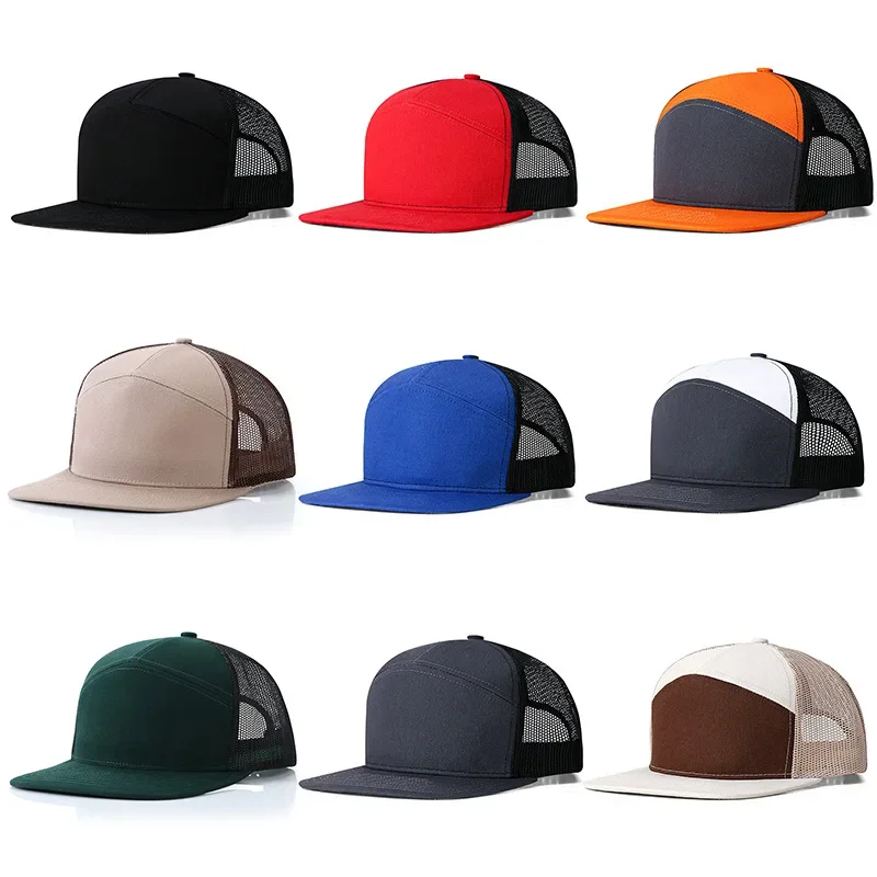 New Seven Panel Mesh Hat Richardson Truck Hat Truck Hat Breathable Outdoor Sun Shading Baseball Hats HipHop Men Women Adjustable