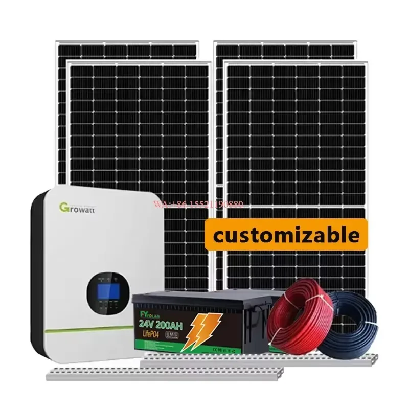 wmwmnu Complete Off Grid 3kw 5kw 6kw 10kw Home Solar System Solar Energy Panels Kit Power System